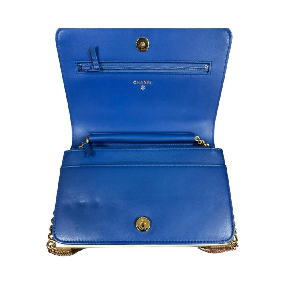 CHANEL Authentic Blue Leather Wallet - Picture 9 of 12